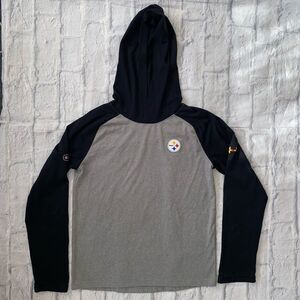 Under Armour Pittsburgh Steelers youth L NFL combine authentic hoodie